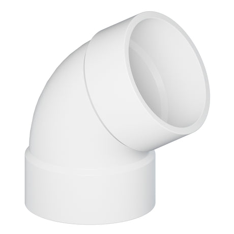 Tigre 319-3393 2" Hub PVC SCH 40 Elbow 60° White
