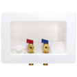 LSP OB-2011 1/2" Sweat Dual Outlet Box with 1/4 Turn Valve Plastic White