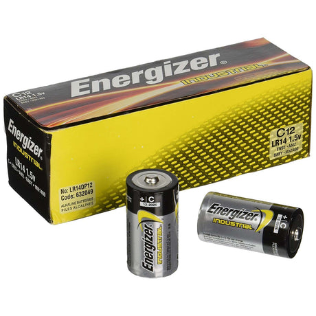 Energizer Eveready EN93 Non-Rechargeable Alkaline Battery (12/Pack), 1.5 V, C Size, 8.35 Ah