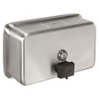 Bobrick Classic Series B-2112 Horizontal Soap Dispenser, 40 fl-oz, Satin