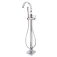 Lura SB-2536 Free Standing Roman Tub Faucet with Flat Lever Handle PC