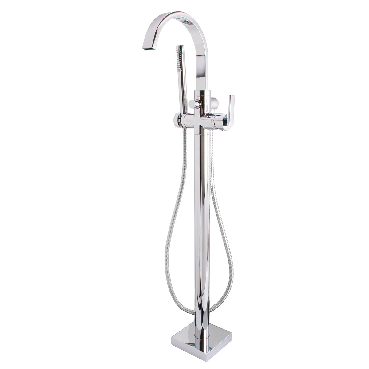 Lura SB-2536 Free Standing Roman Tub Faucet with Flat Lever Handle PC