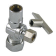 PlumbMaster Approved 55788NL 1/2" Compression x 3/8" OD Compression Chrome Plated (Lead Free) Angle Stop with Loose Key