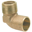 NIBCO BF6990L 1/2" C x MIP Cast Brass 90 deg Elbow