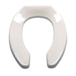 Bemis 1955SSCT Heavy-Duty Open Front Elongated Plastic Toilet Seat Without Cover, White