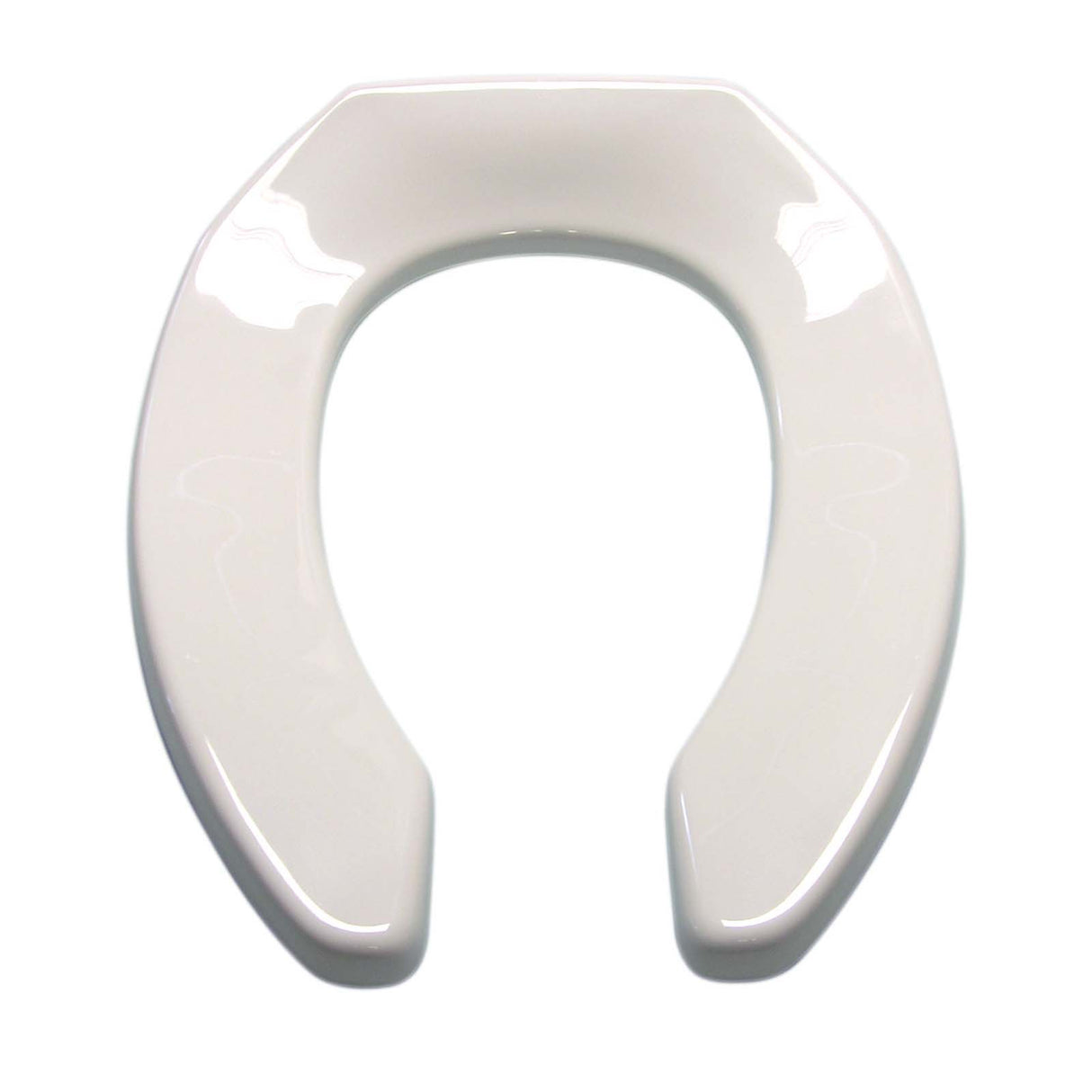 Bemis 1955SSCT Heavy-Duty Open Front Elongated Plastic Toilet Seat Without Cover, White