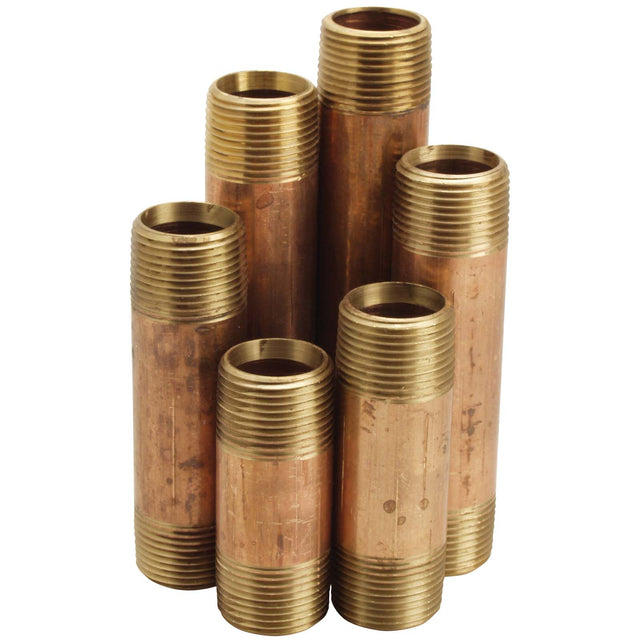 PlumbMaster Approved 83204 3/8" x 6" Brass Nipple