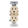 Eaton 270V Duplex Receptacle, Ivory, 120 VAC, 15 A