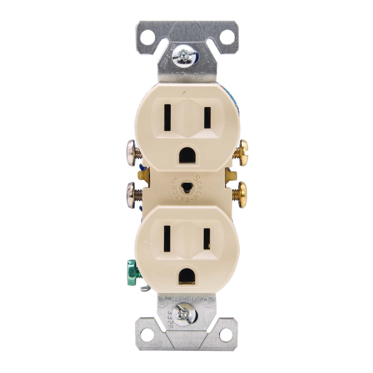 Eaton 270V Duplex Receptacle, Ivory, 120 VAC, 15 A