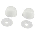 PlumbMaster Approved 40529 Round Closet Bolt Cap, White