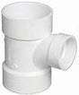 Tigre 401-3473 3" x 3" x 2" PVC SCH 40 Reducing Sanitary Tee White