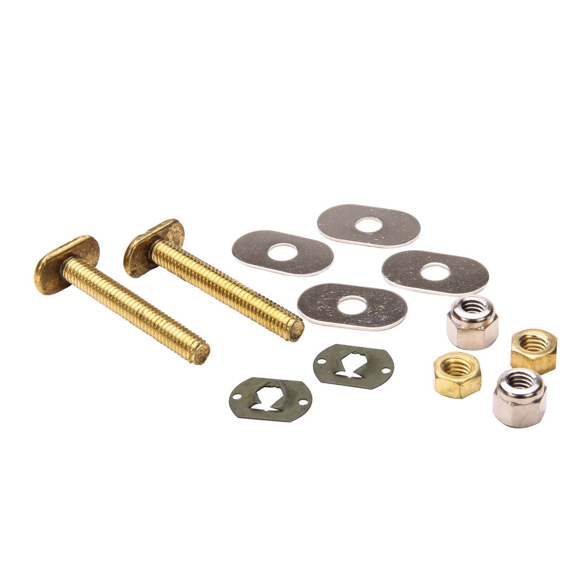 PlumbMaster Approved 40523 Solid Brass Closet Bolt with Oval Washer (Pair), 5/16" Diameter x 2-1/4" Length