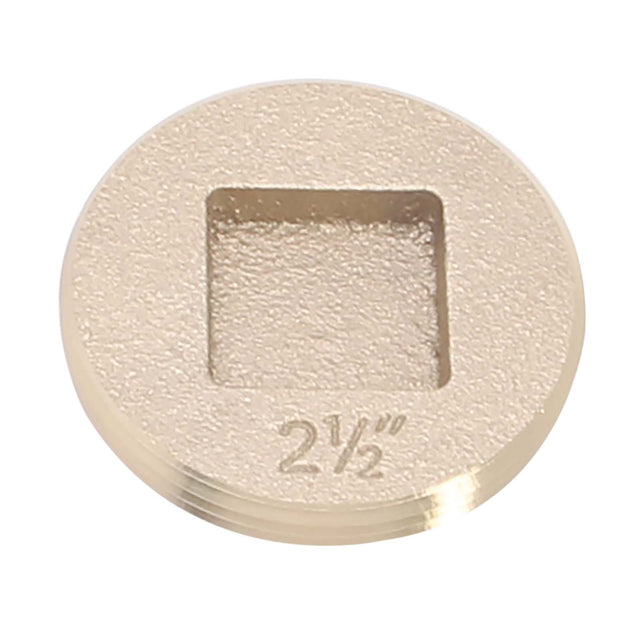 PlumbMaster Approved 50672 2-1/2" Premium Brass Counter Sunk Square Head Cleanout Plug