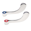 Chicago Faucets 317-PRJKCP Hot & Cold Wrist Blade Handle (Pair), 4" L, Chrome Plated
