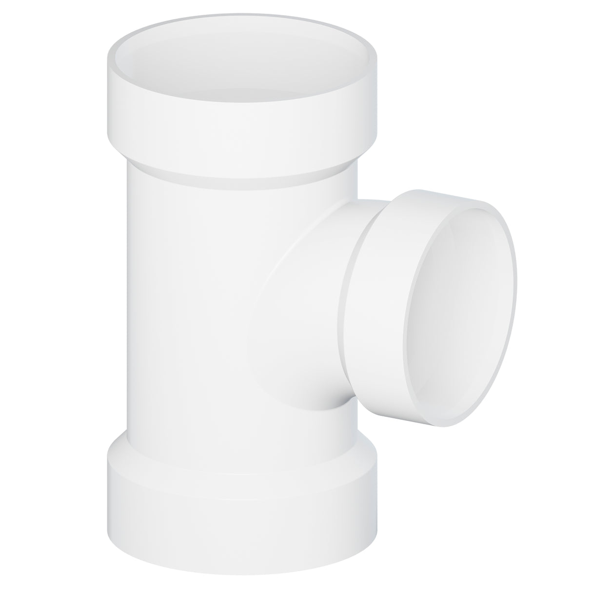 Tigre 401-3469 2 x 1-1/2 x 1-1/2" Hub x Hub x Hub PVC SCH 40 Reducing Sanitary Tee White