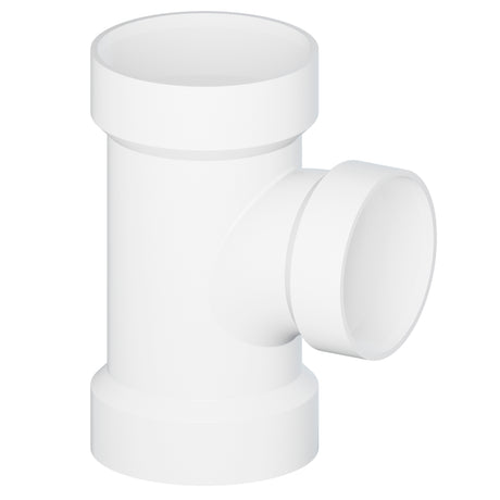 Tigre 401-3469 2 x 1-1/2 x 1-1/2" Hub x Hub x Hub PVC SCH 40 Reducing Sanitary Tee White