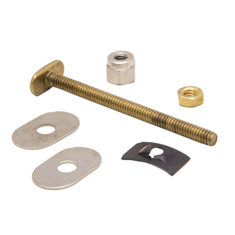 PlumbMaster Approved 40539 Solid Brass Closet Bolt Set with Oval Washer, 5/16" Diameter x 2-1/4" Length
