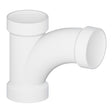 Tigre 501-3561 1-1/2" Hub PVC SCH 40 Single Long Radius Combination Tee-Wye White