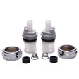 PlumbMaster Approved 11109 De-20xwbc Right Hand Hot & Cold Stem with Bonnet Cap (Pair) For Delta/Delex, Peerless Sink, Lavatory Faucets