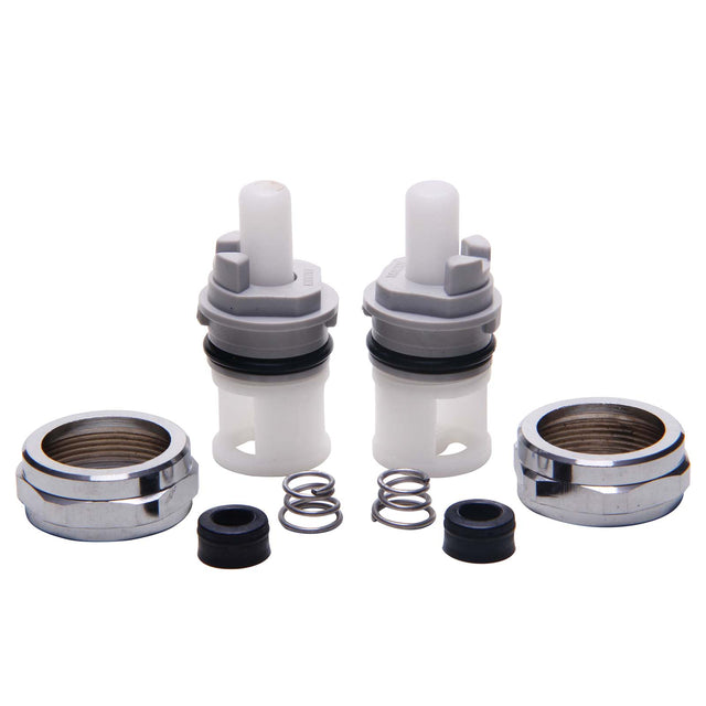 PlumbMaster Approved 11109 De-20xwbc Right Hand Hot & Cold Stem with Bonnet Cap (Pair) For Delta/Delex, Peerless Sink, Lavatory Faucets