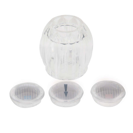 PlumbMaster Approved 25861 A2990 Clear Acrylic Square Broach Hot and Cold Shower Handle for Sterling Kitchen, Lavatory, Tub and Shower