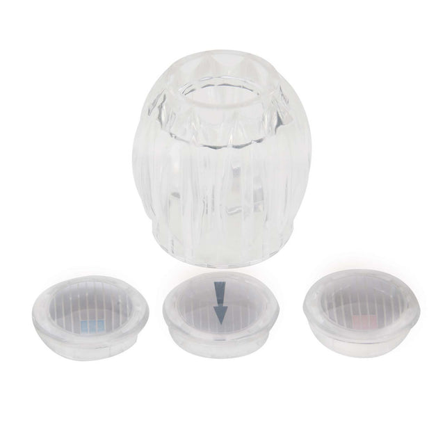 PlumbMaster Approved 25861 A2990 Clear Acrylic Square Broach Hot and Cold Shower Handle for Sterling Kitchen, Lavatory, Tub and Shower