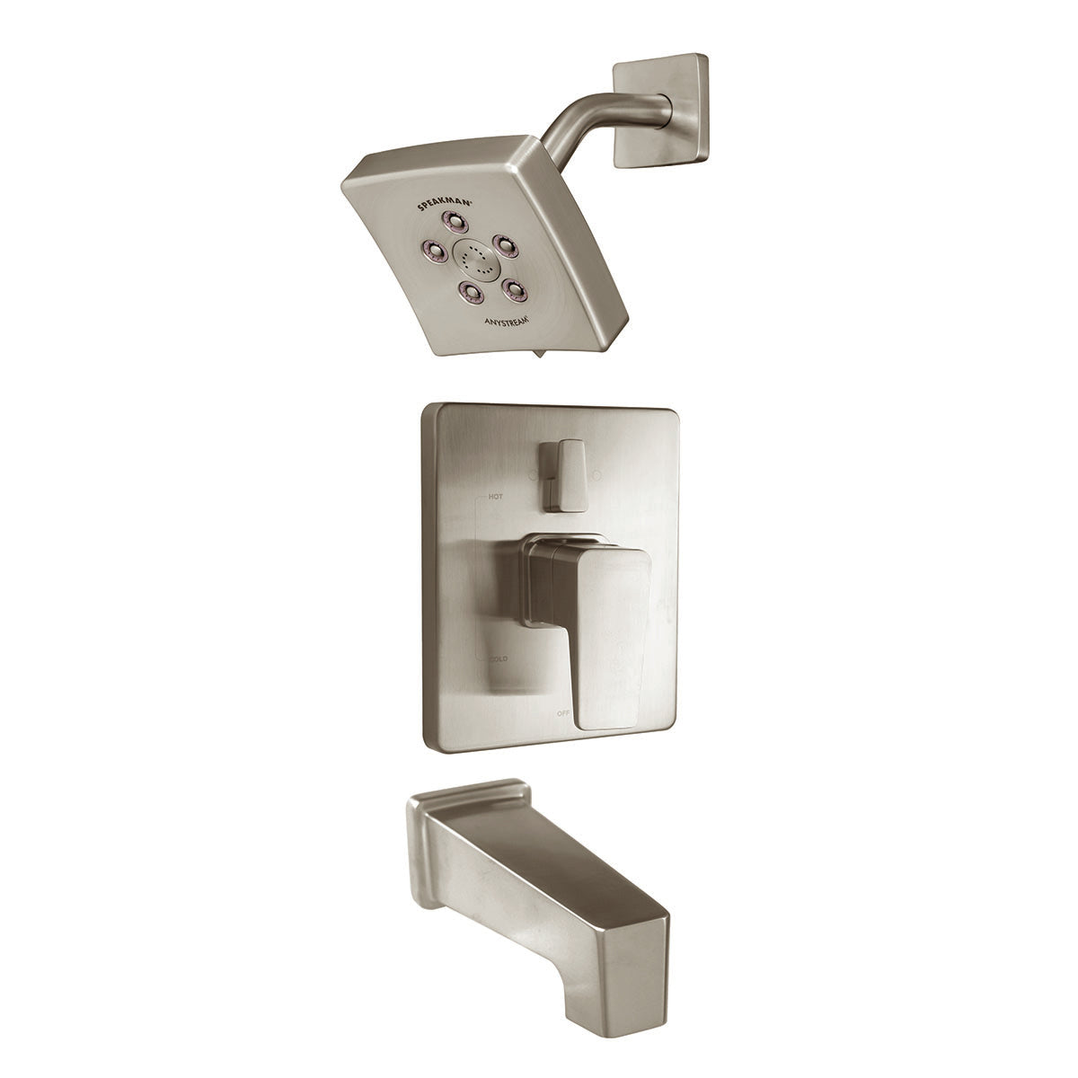 Speakman SLV-24430-BN Kubos Diverter Trim, Shower and Tub Combination (Valve not included) Brushed Nickel Finish - 2.5 GPM