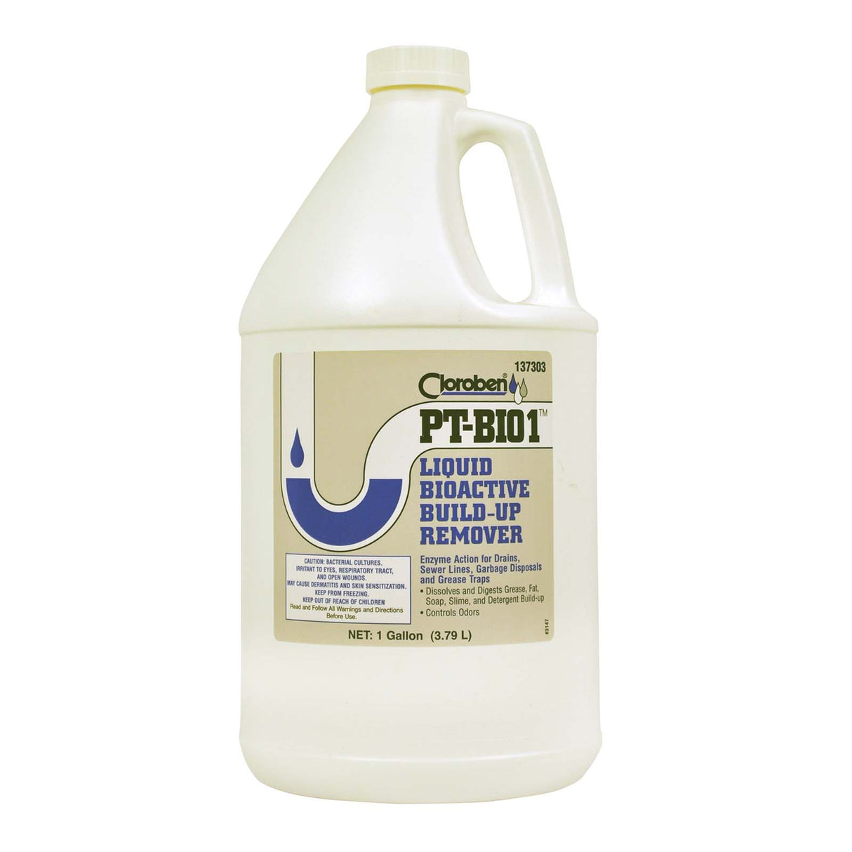 Hercules Cloroben PT-BIO1 137303 Drain and Waste System Cleaner, 1 gal Can