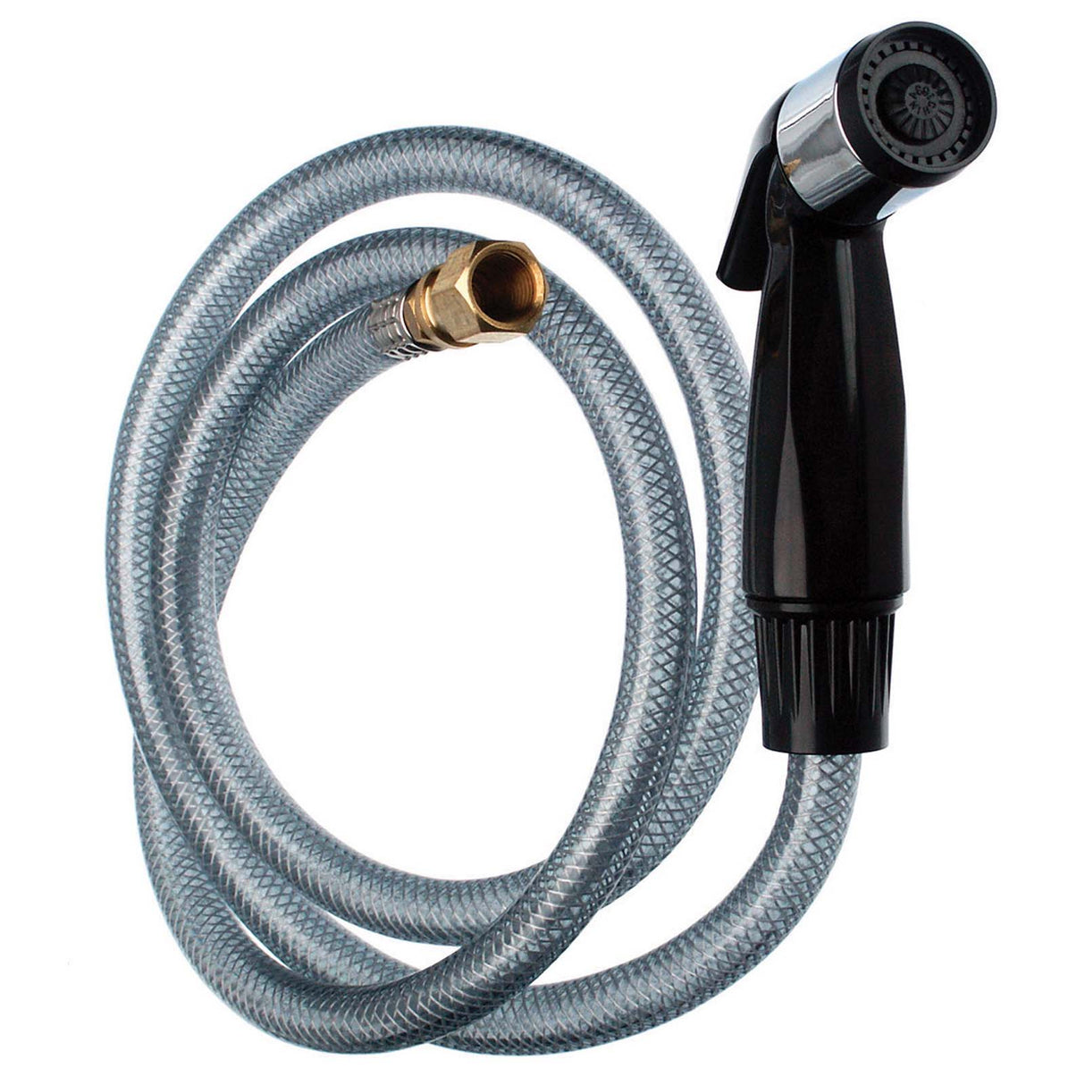 PlumbMaster Approved 80762 Black Plastic Universal Kitchen Sink Spray Hose and Head for Most Faucets