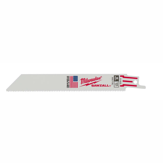 Milwaukee 48-00-5182 6" 14TPI Sawzall Blades, Thin Kerf, Metal (5 pack)