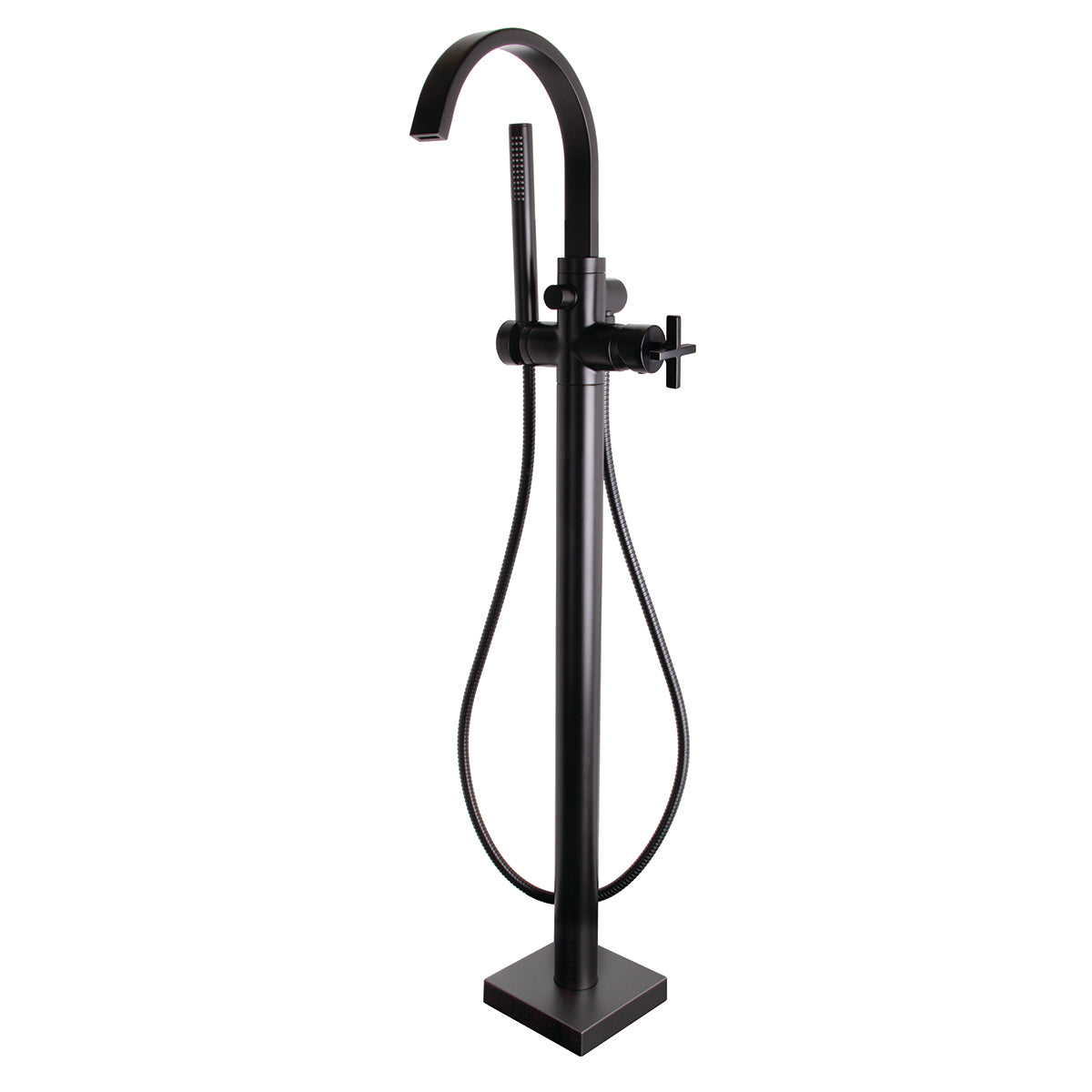 Lura SB-2534-MB Free Standing Roman Tub Faucet with Cross Handle MB