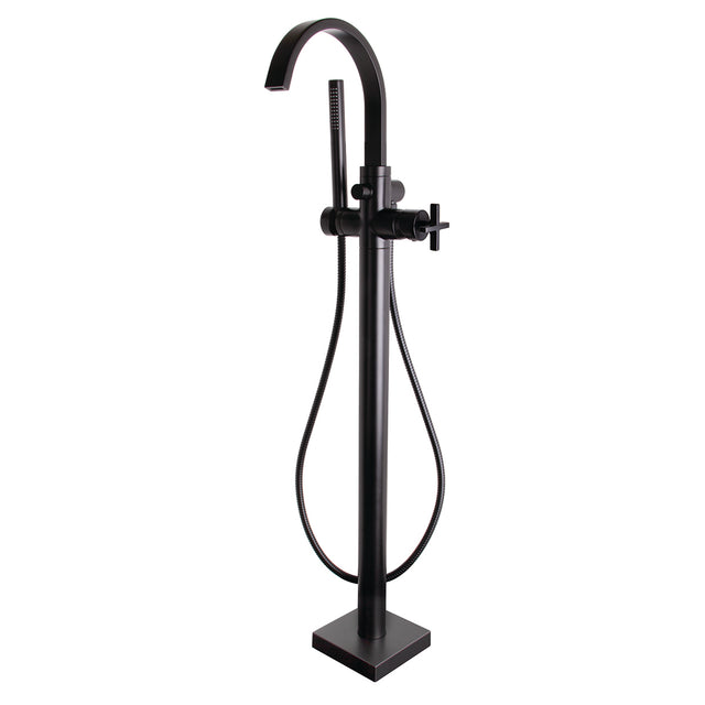 Lura SB-2534-MB Free Standing Roman Tub Faucet with Cross Handle MB
