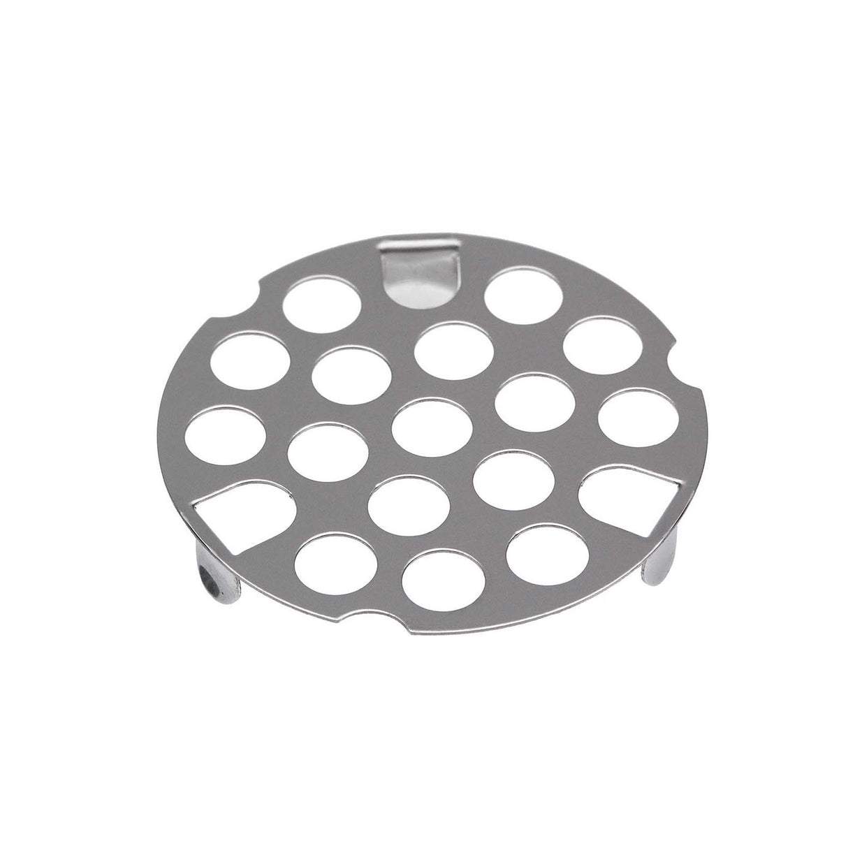PlumbMaster Approved 36435 1-7/8" OD x 1/4" Depth Chrome Plated Brass Flat 3 Long Prongs Snap-In Style Sink Strainer