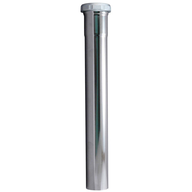 Keeney 7670PC 1-1/2 x 8" Slip-Joint Polished Chrome 17 Gauge Brass Extension Tube