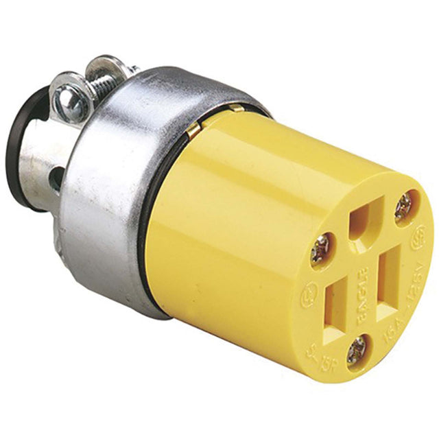Eaton 2887-BOX Vinyl 3-Prong Female Connector, Yellow