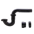 Keeney 400TTB 1-1/2" Inlet Polypropylene Plastic P-Trap with Marvel Connector Black
