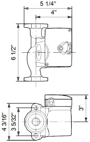 Grundfos 59896341 Small Stator Up Series Circulator Pump - 3-Speed, 1/25 Hp, 115V
