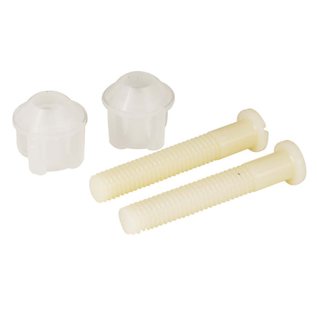 PlumbMaster Approved 88095 Plastic Toilet Seat Hinge Bolt, 3/8", White
