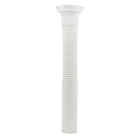 PlumbMaster Approved 51069 1-1/2 x 11" Plastic Slip-Joint Threaded Flexible Tailpiece Extension White