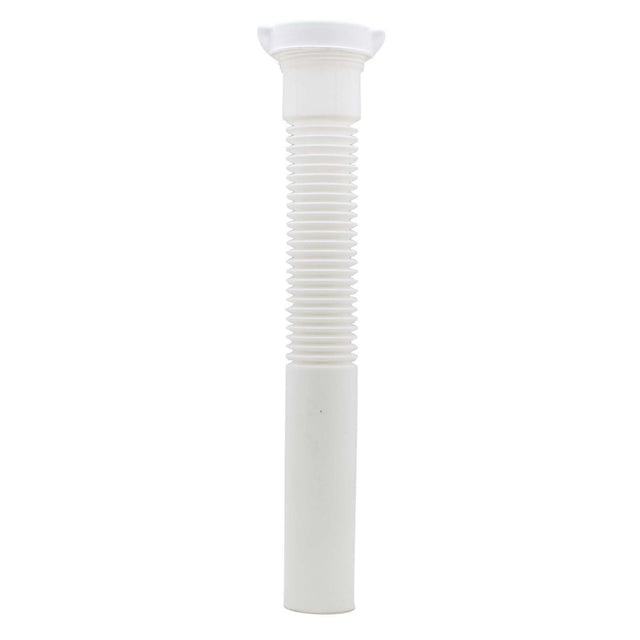 PlumbMaster Approved 51069 1-1/2 x 11" Plastic Slip-Joint Threaded Flexible Tailpiece Extension White