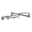 Chicago Faucets 445-DJ18ABCP No-Lead Brass Wall Mount 8" Widespread Universal Hot and Cold Water Sink Faucet, 2.2 gpm
