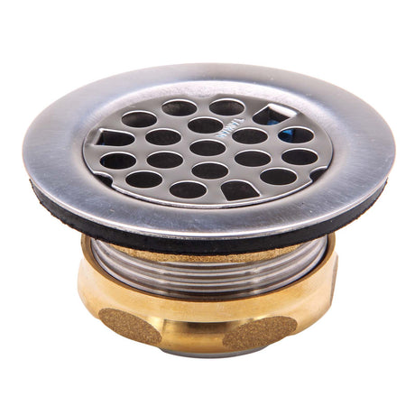 PlumbMaster Approved 97568 2-55/64" OD x 11-1/2" Thread Chrome Plated Brass Sink Strainer Plug