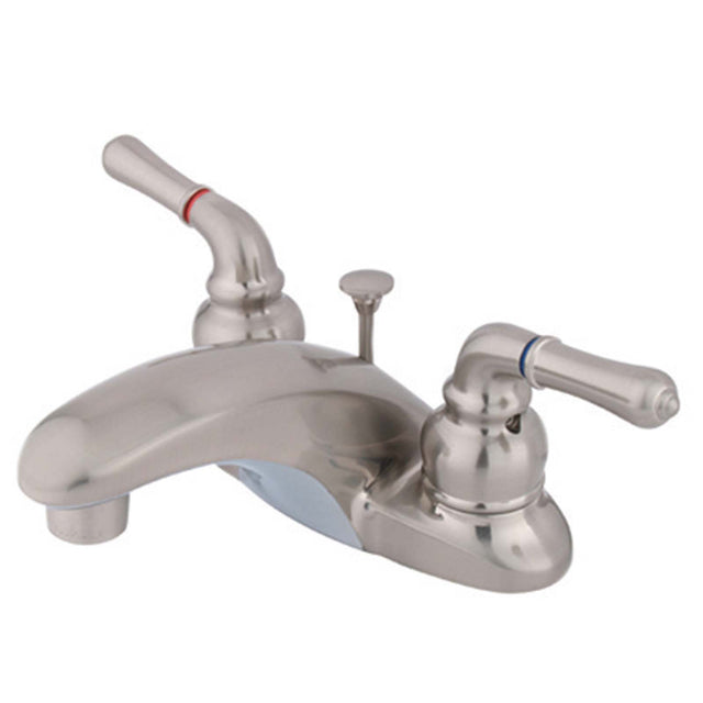 Magellan Two Handle Centerset Bathroom Faucet With Pop-up, Satin Nickel