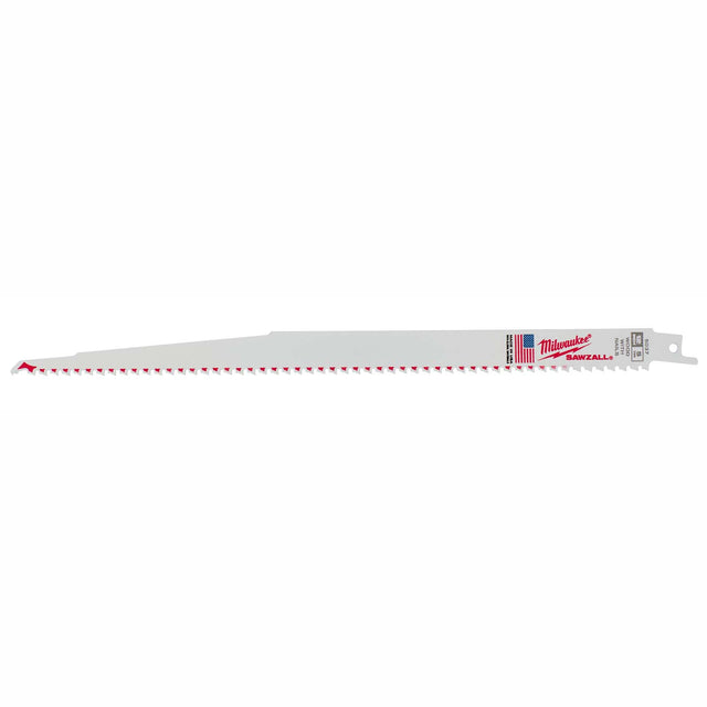 Milwaukee 48-00-5037 12" 5TPI Sawzall Blades, Thin Kerf, Wood (5 pack)