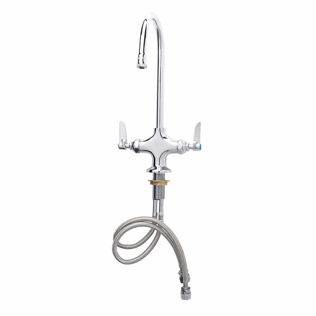 T&S Brass B-0300 Deck-Mounted Single Hole Double Pantry Faucet, Lever Handle