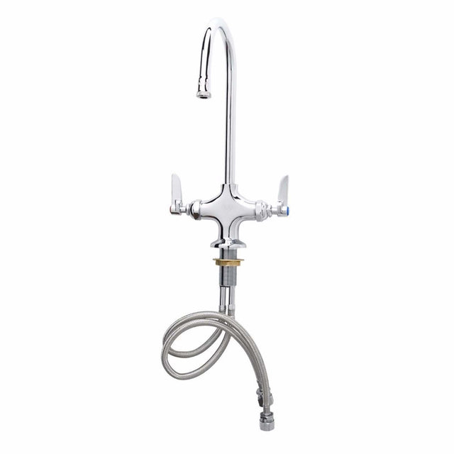 T&S Brass B-0300 Deck-Mounted Single Hole Double Pantry Faucet, Lever Handle