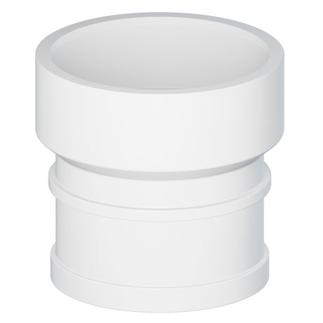 Tigre 119-3316 4 x 4" Hub x No Hub PVC SCH 40 DWV Soil Pipe Adapter White