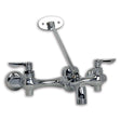 American Standard 8354112.002 Cast Brass Wall Mount 6 - 10" Widespread Service Sink Faucet with Top Brace, 20 gpm