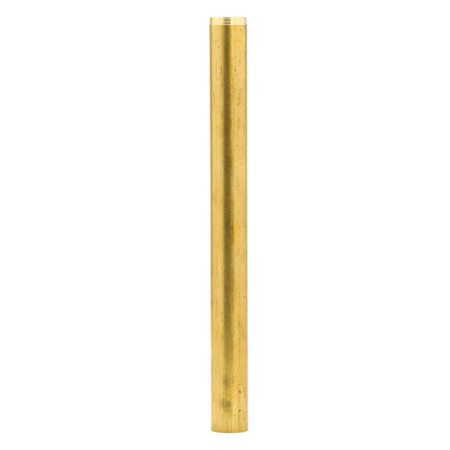 PlumbMaster Approved 88914 Solid Brass Overflow Tube, 1" x 11", Retail Packaged