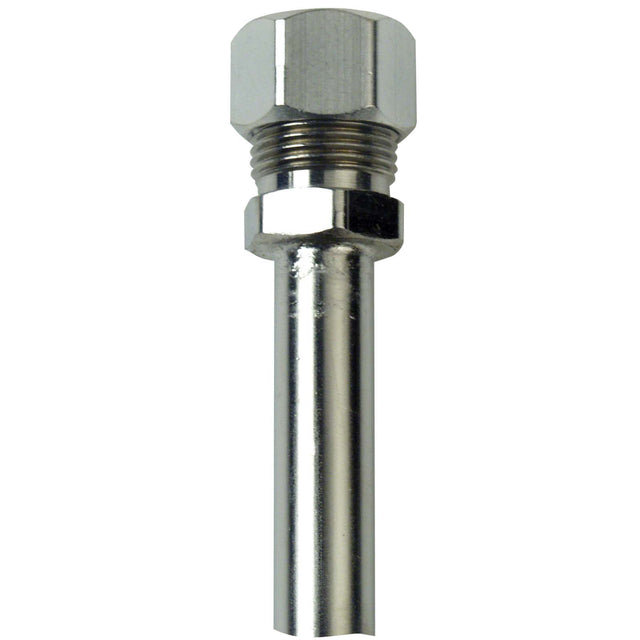 3/8" OD x 19-1/2" Length Copper Faucet Riser Chrome Plated